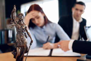 couple signing divorce papers -Portland Divorce Mediation Attorney