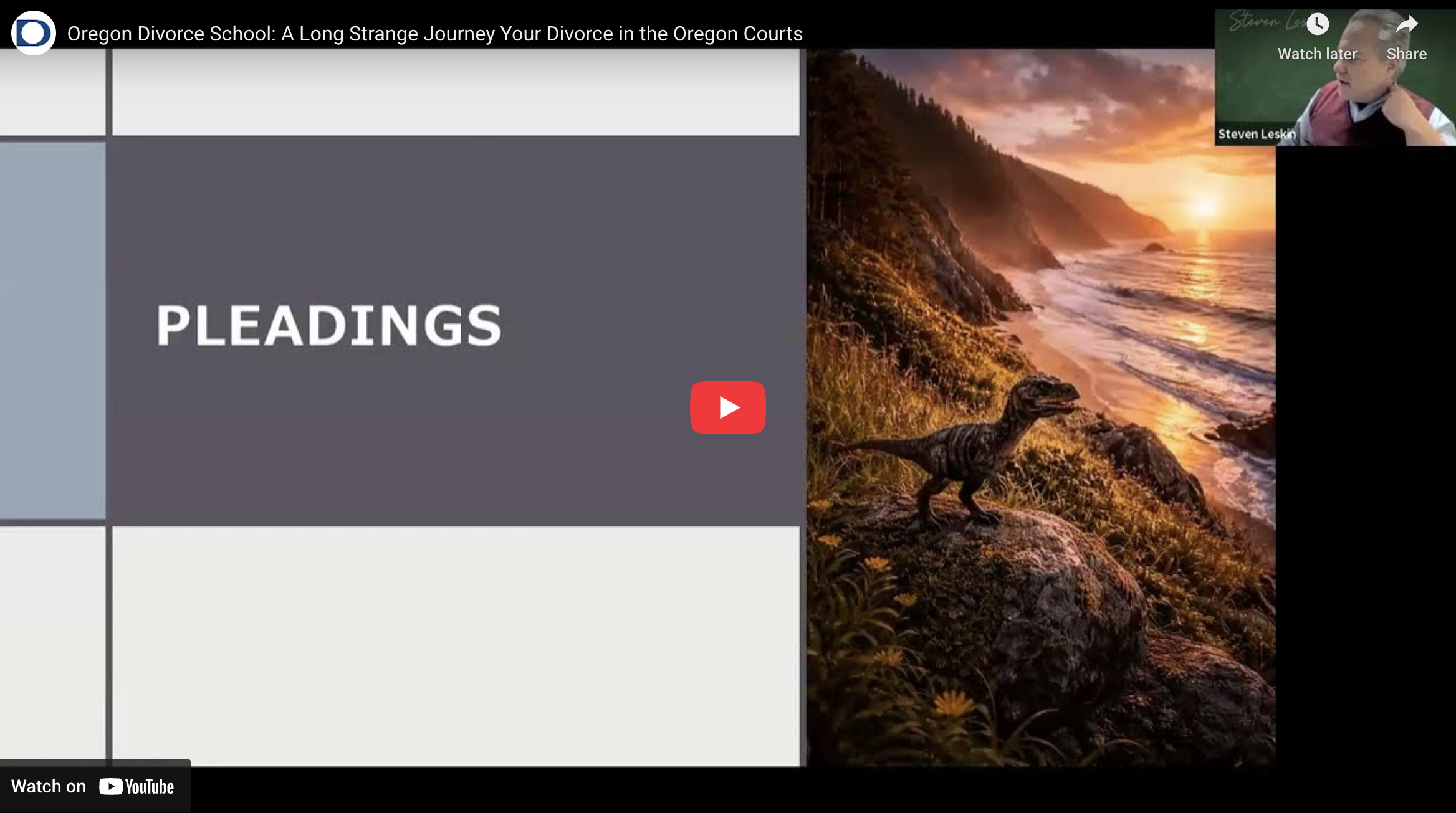Leskin Law Divorce School A Long Strange Journey Your Divorce in the Oregon Courts